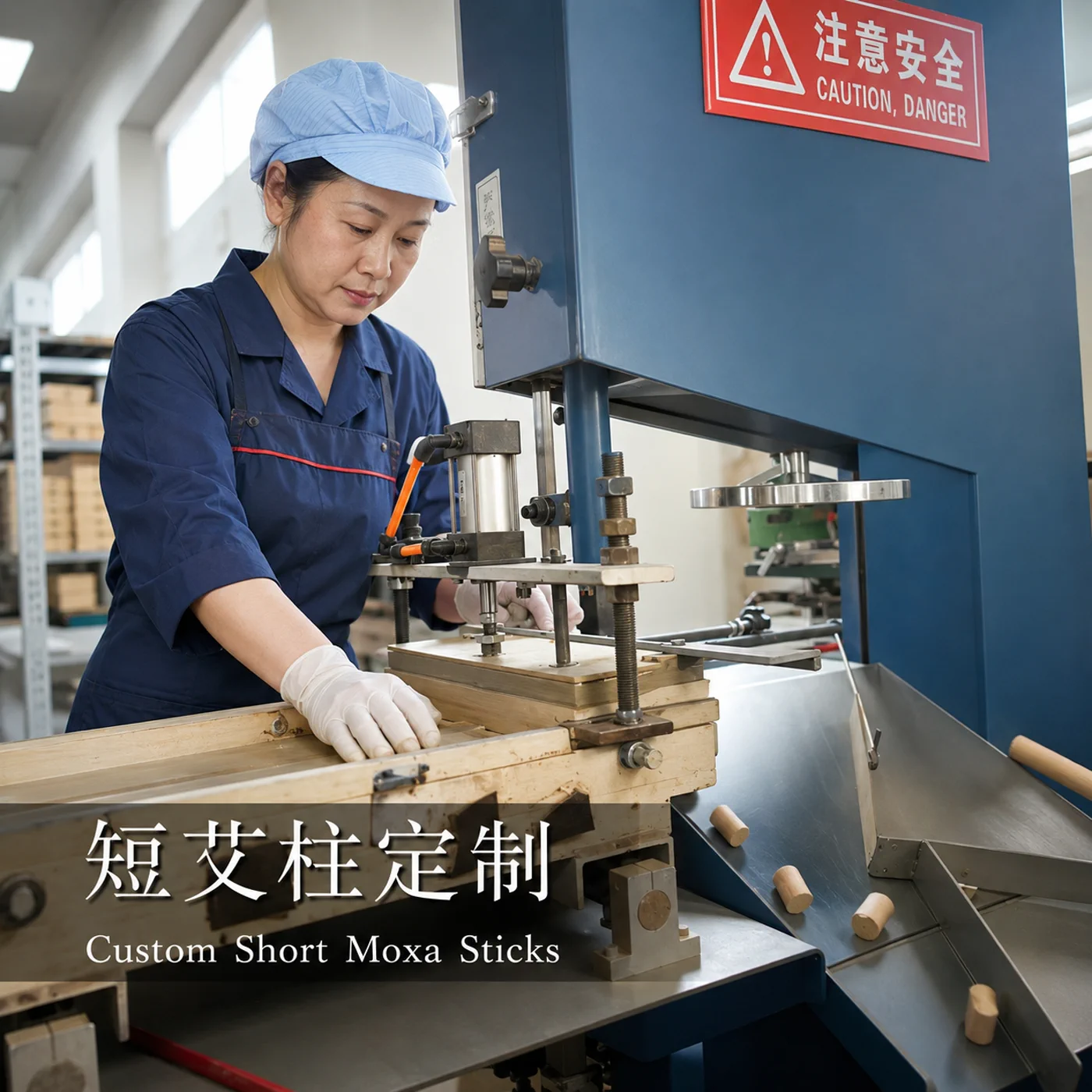 Short moxa sticks customization process display